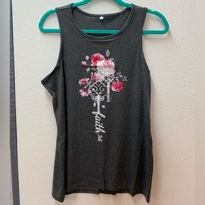NWOT Womans Lg Faith Tank Top